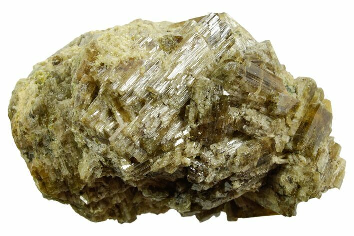 Clinozoisite Crystals on Green Epidote Matrix - Peru #362080